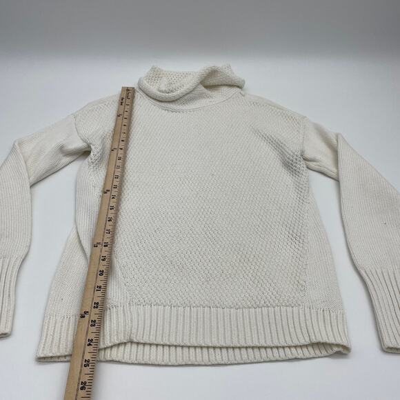 ATHLETA Knit Turtleneck Sweater Top Size XS Off White Casual Cozy Warm Layer - Picture 6 of 7